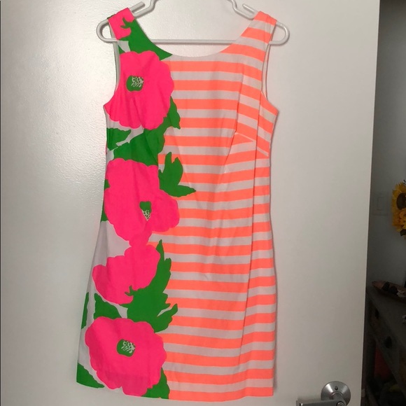 Lilly Pulitzer Dresses & Skirts - Lilly Pulitzer sz 4 pink, orange striped shift 👗